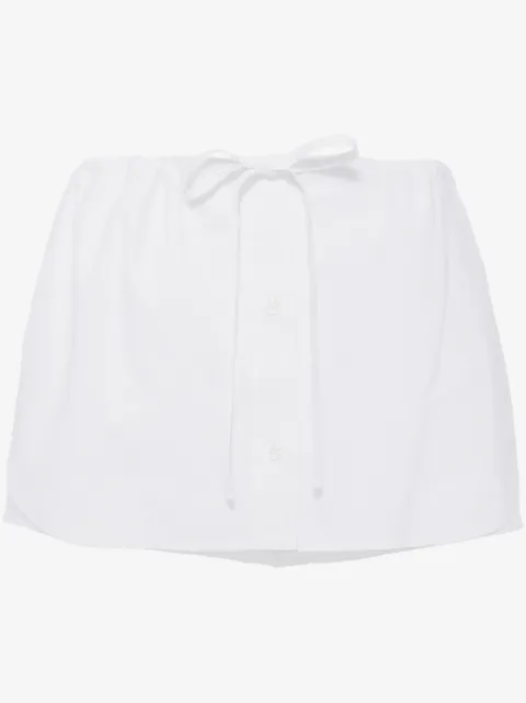 Alexander Wang crystal-embellished cotton skort