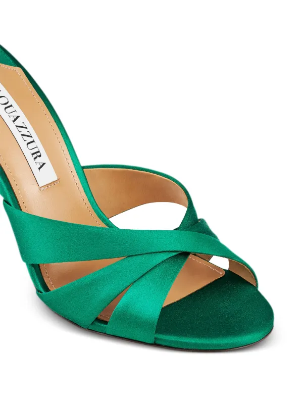 Aquazzura 95mm Yes Baby Sandals | Green | FARFETCH