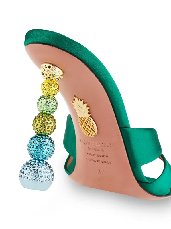 Aquazzura 95mm Yes Baby Sandals | Green | FARFETCH