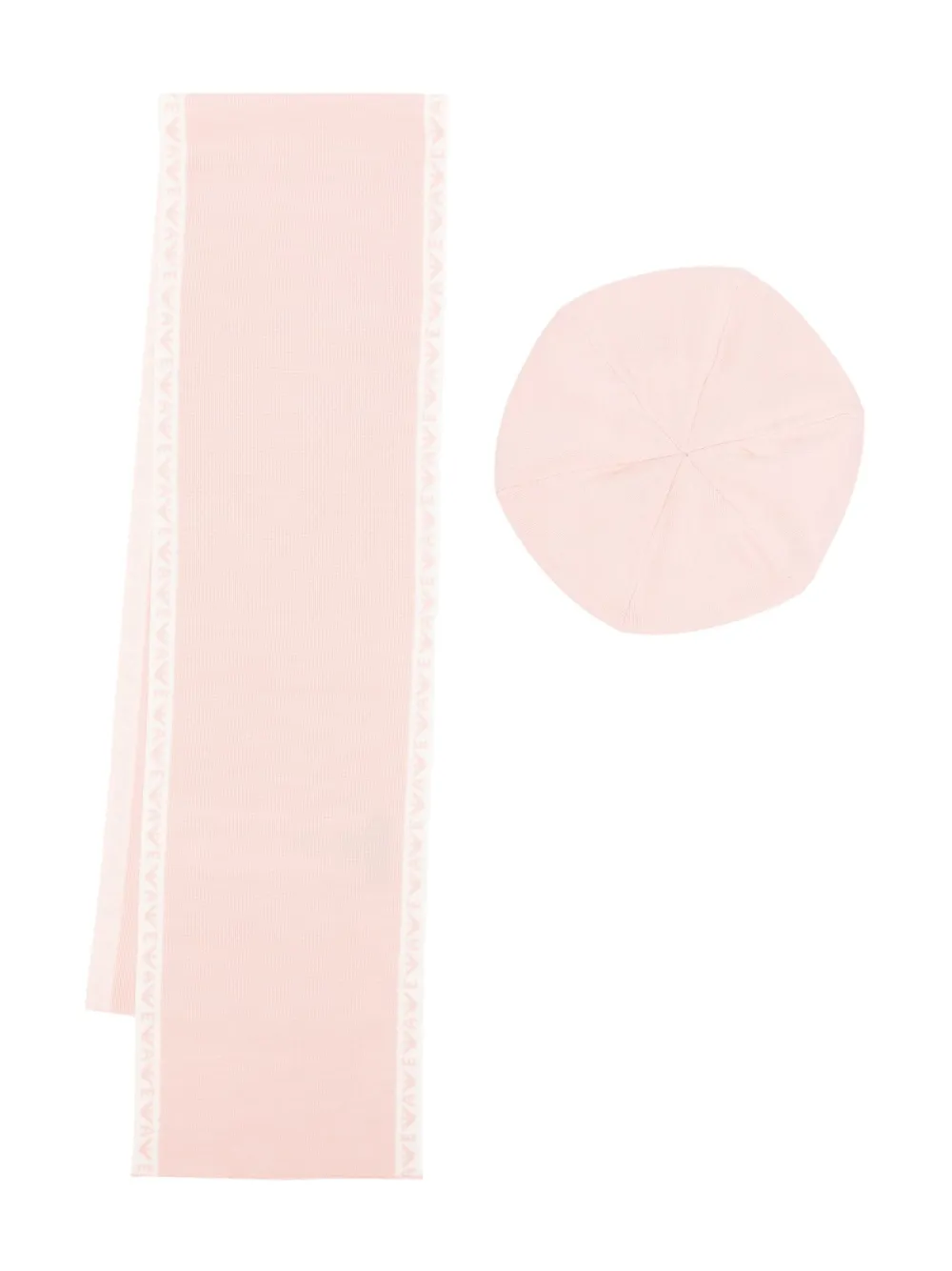 Emporio Ar i Kids Twee knits met logo-jacquard Roze