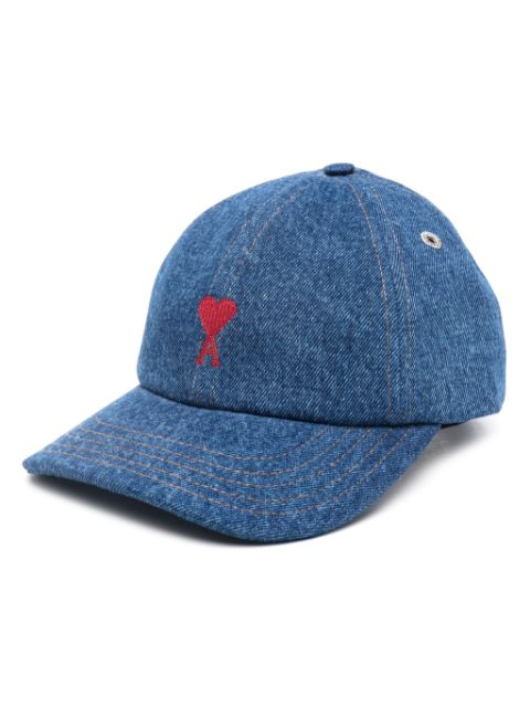 AMI Paris Ami de Coeur denim cap