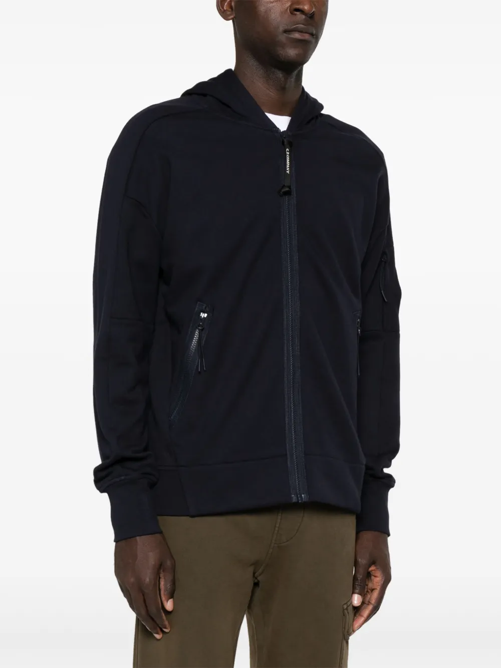 C.P. Company Katoenen hoodie met lens-detail Blauw