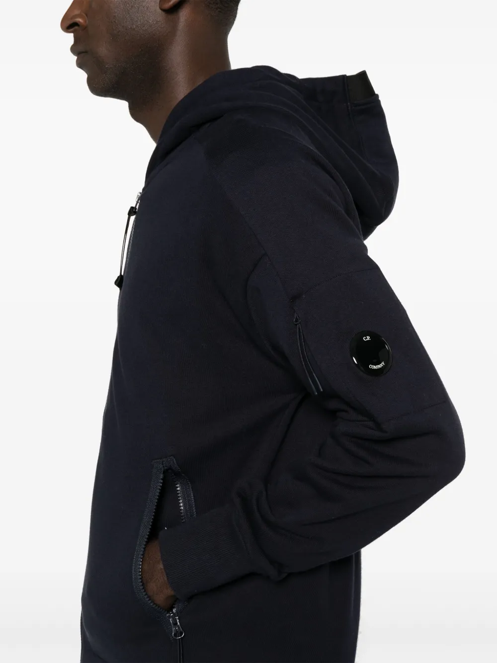 C.P. Company Katoenen hoodie met lens-detail Blauw