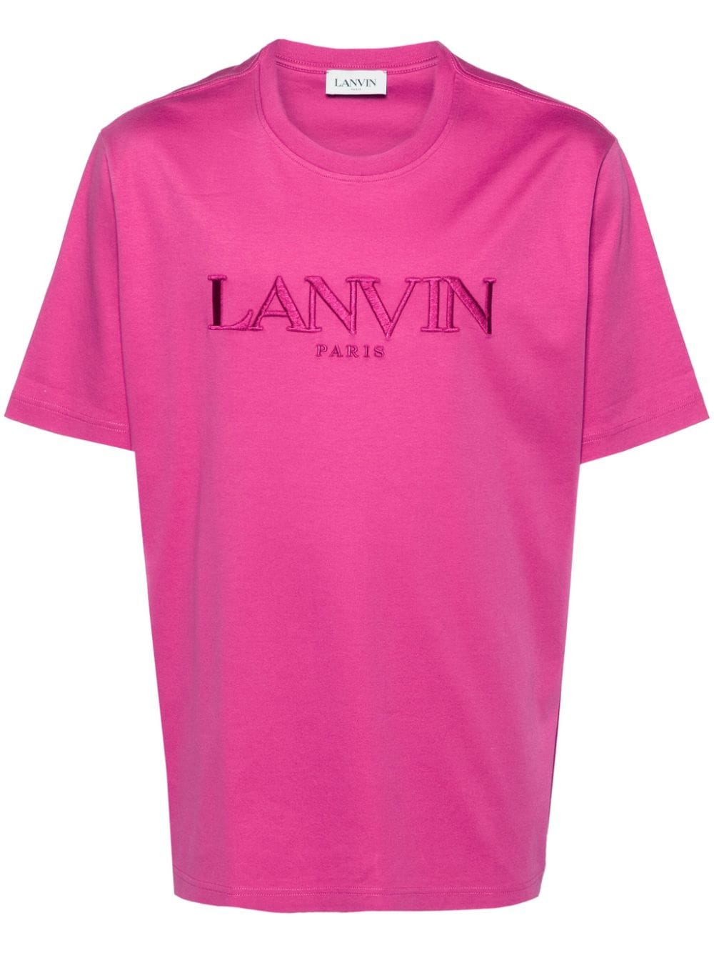 Shop Lanvin Logo-embroidered Cotton T-shirt In Violett