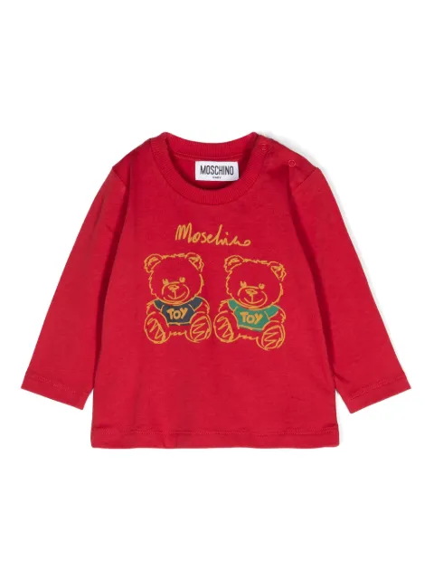 Moschino Kids playera con aplique del logo