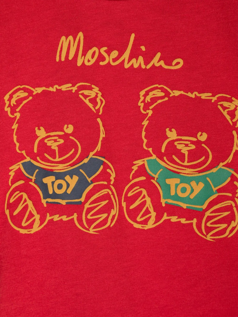 Moschino Kids Katoenen T-shirt met logopatch Rood