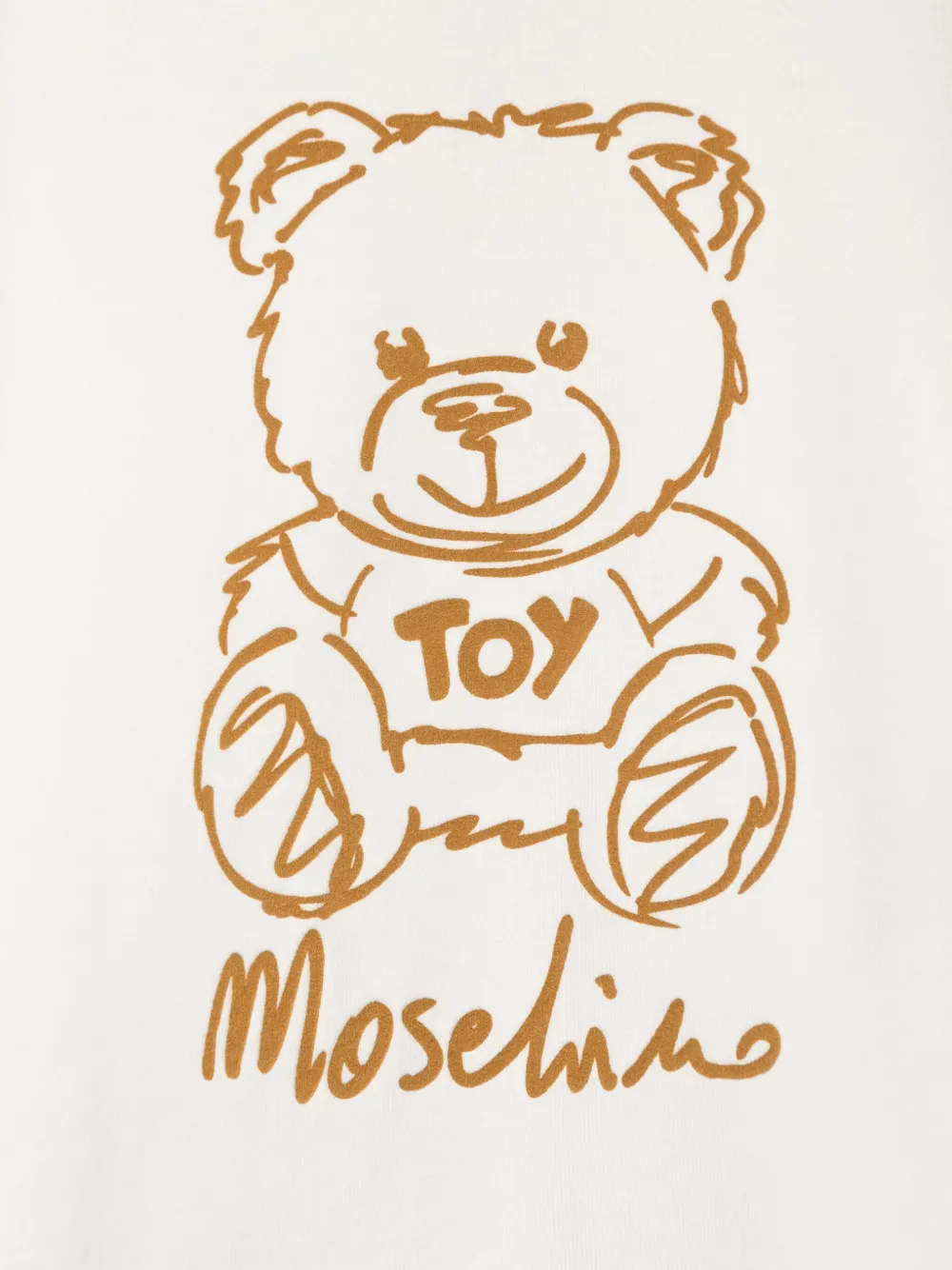 Moschino Kids Katoenen T-shirt met logopatch Wit