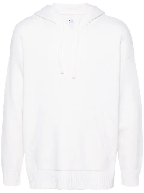 C.P. Company hoodie tejida con logo bordado