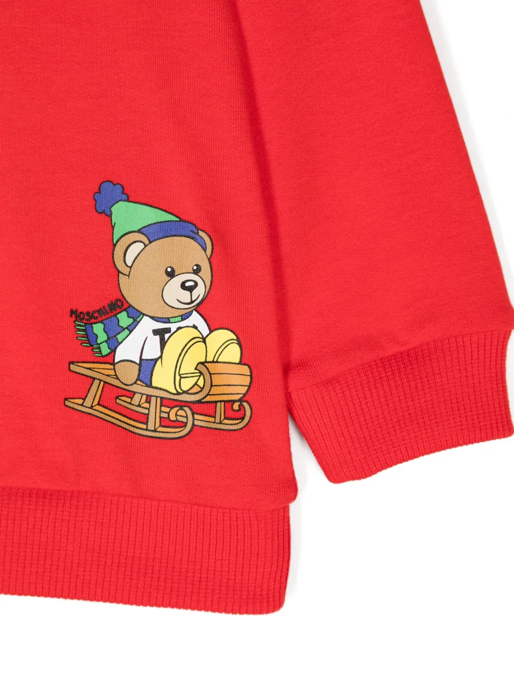 Moschino Kids Sweater met teddybeerprint Rood