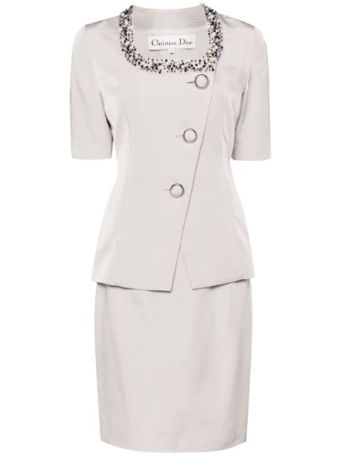 Christian Dior bead-embellished skirt suit Women