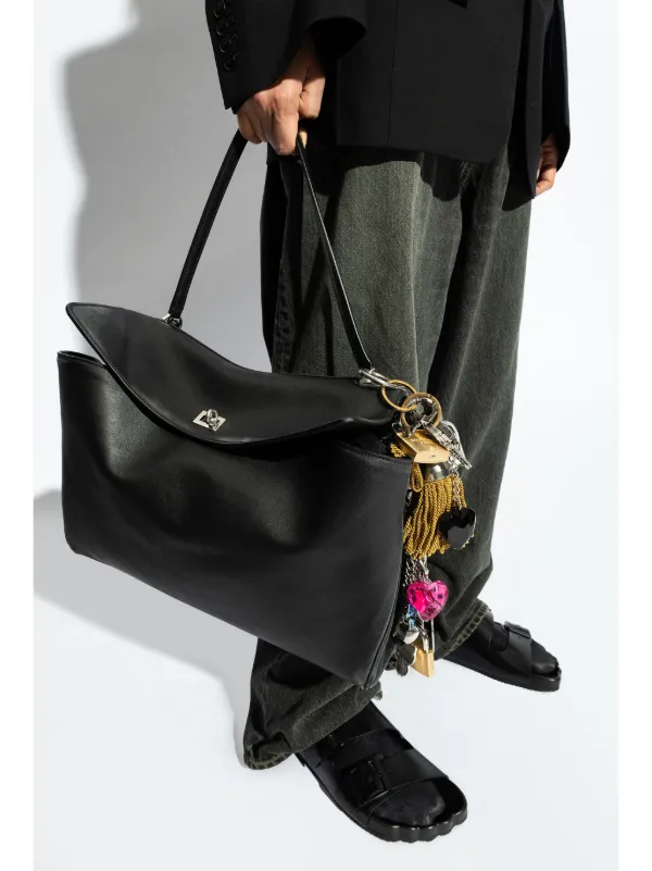 Balenciaga Rodeo ダメージ ハンドバッグ L | ブラック