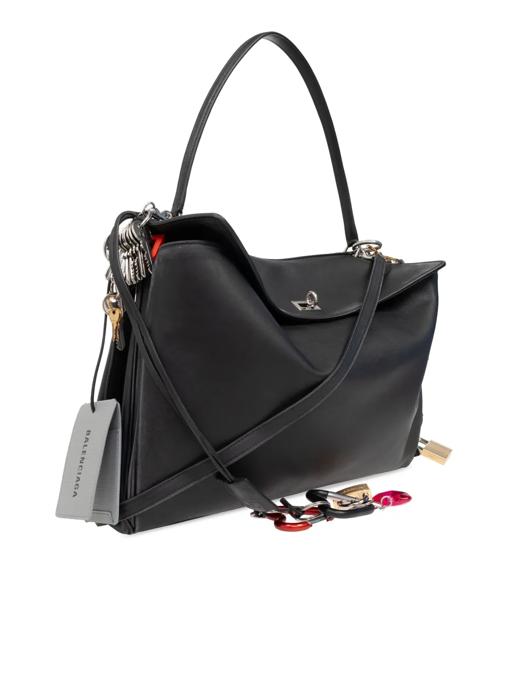 Balenciaga Grote Rodeo shopper met gerafeld effect Zwart