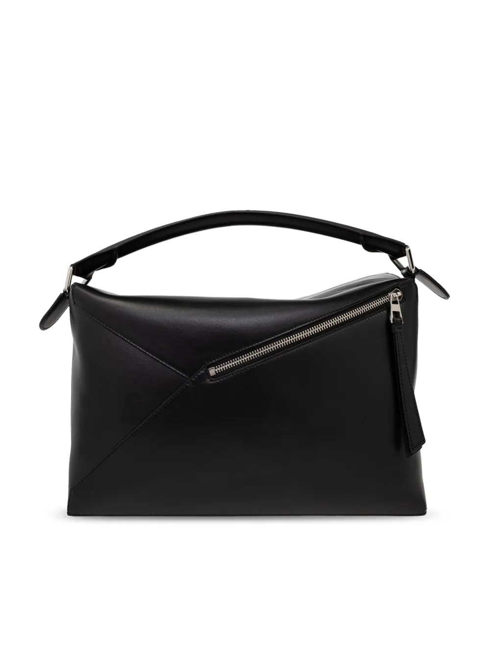 LOEWE Grote Puzzl Edge leren schoudertas Zwart
