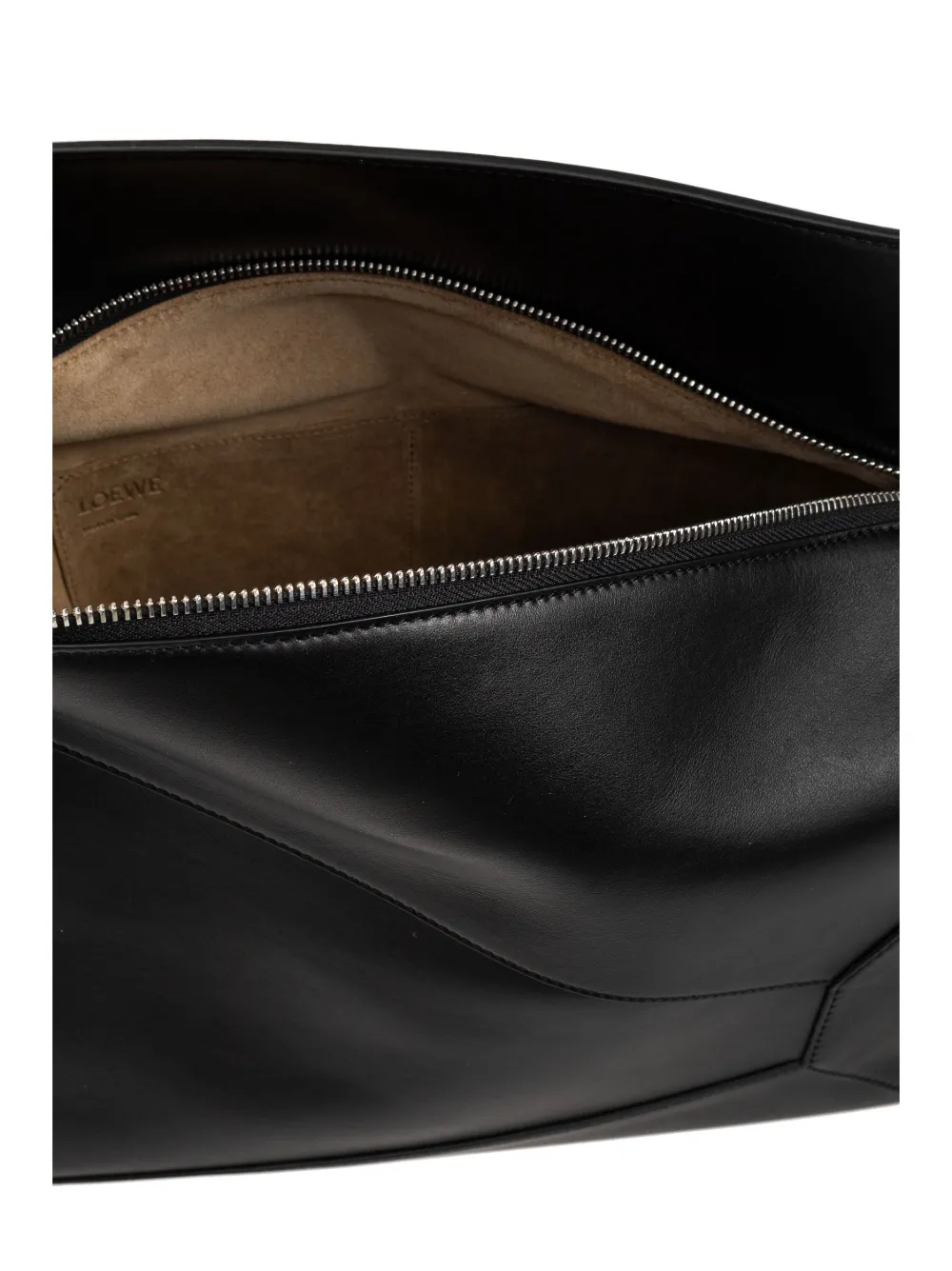 LOEWE Grote Puzzl Edge leren schoudertas Zwart