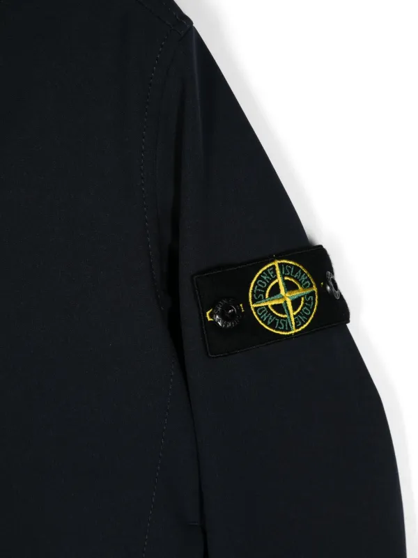 Stone Island Junior Compass-motif Hooded Jacket | Blue | FARFETCH