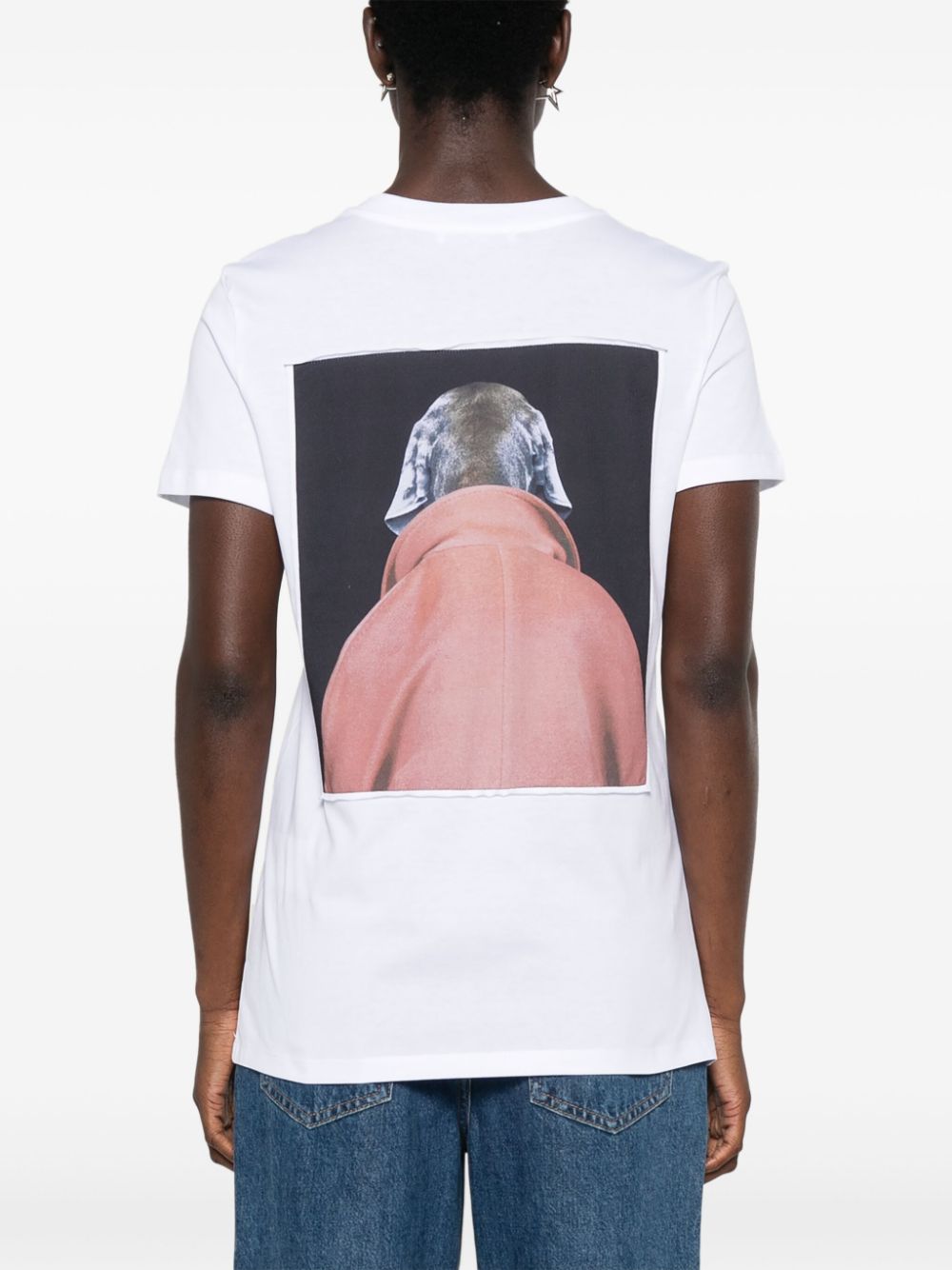 Shop Max Mara Cipria Dog-print T-shirt In White