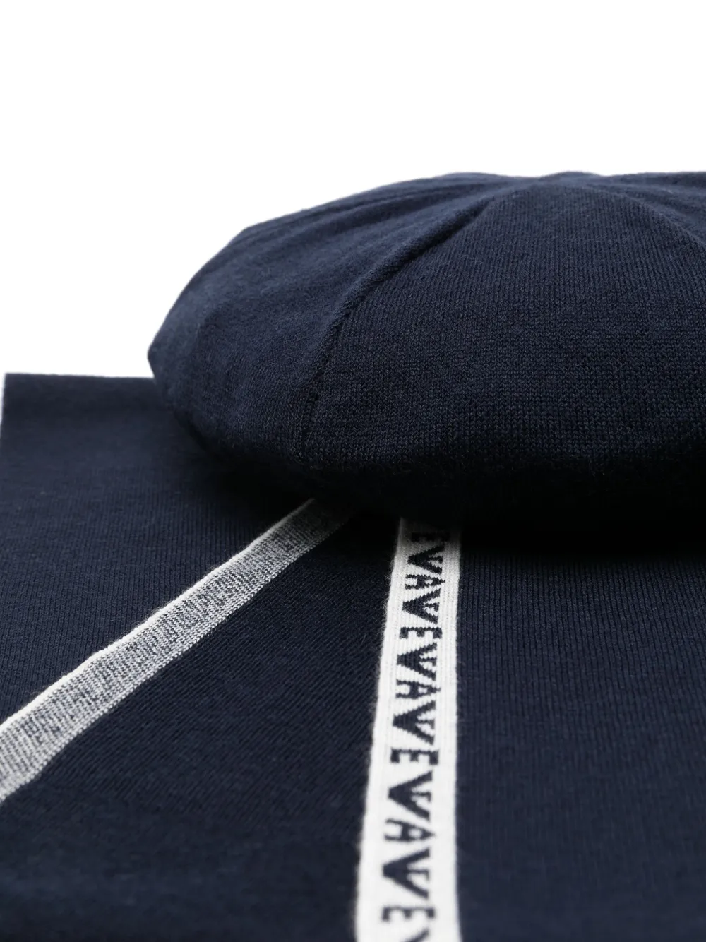 Emporio Armani Kids Twee knits met logo-jacquard - Blauw