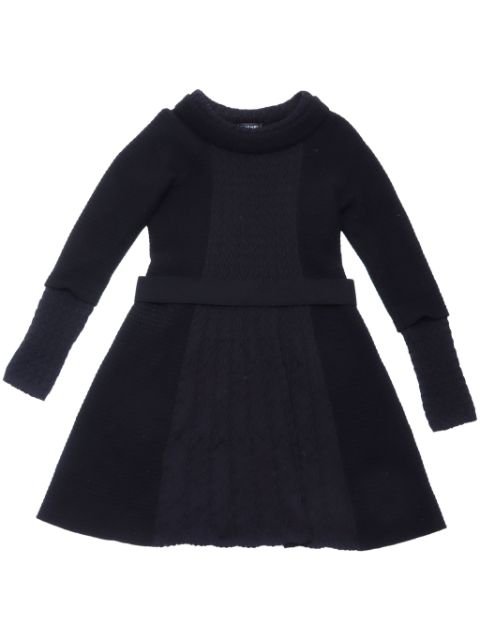 HOT SALE CHANEL 2000s belted wool knitted dress Women