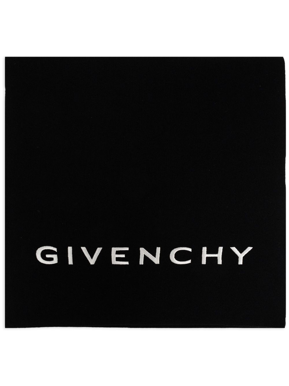 Givenchy logo-embroidered wool-cashmere scarf Men