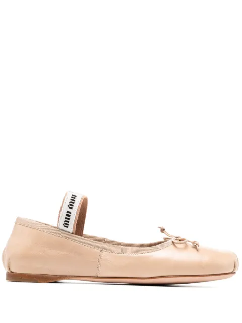 Miu Miu leather ballet shoes