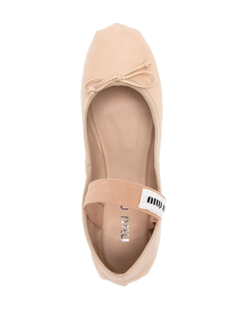 Miu leather ballet shoes Neutrals