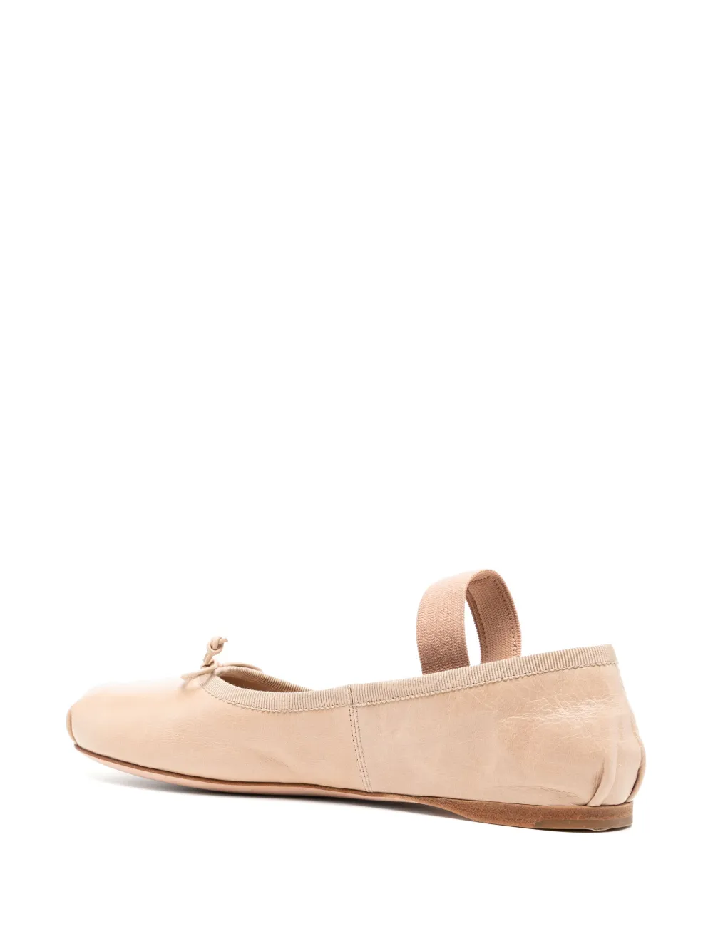 Miu leather ballet shoes Neutrals