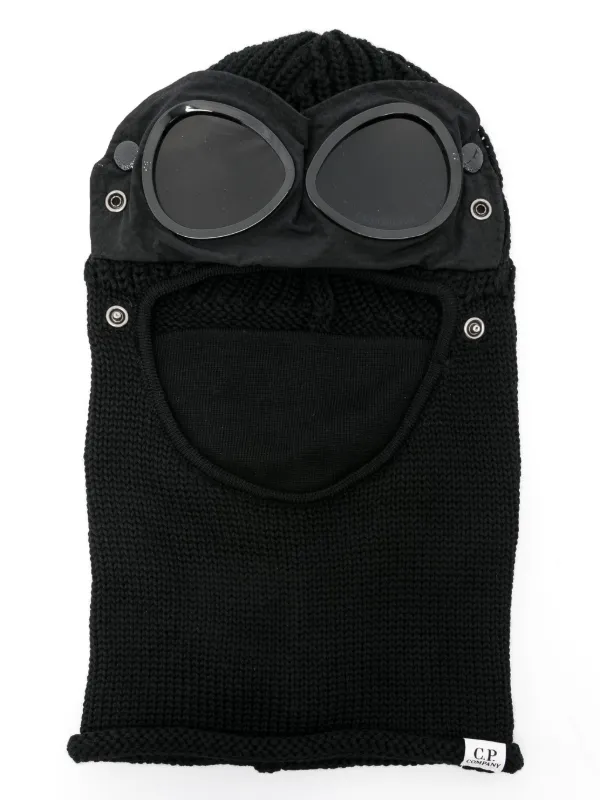 CP Company 2024 Black Merino Wool Balaclava