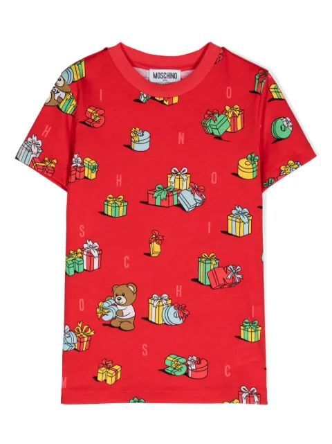 Moschino Kids تيشيرت بنقش تيدي