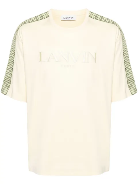 Lanvin logo-embroidered cotton T-shirt Men