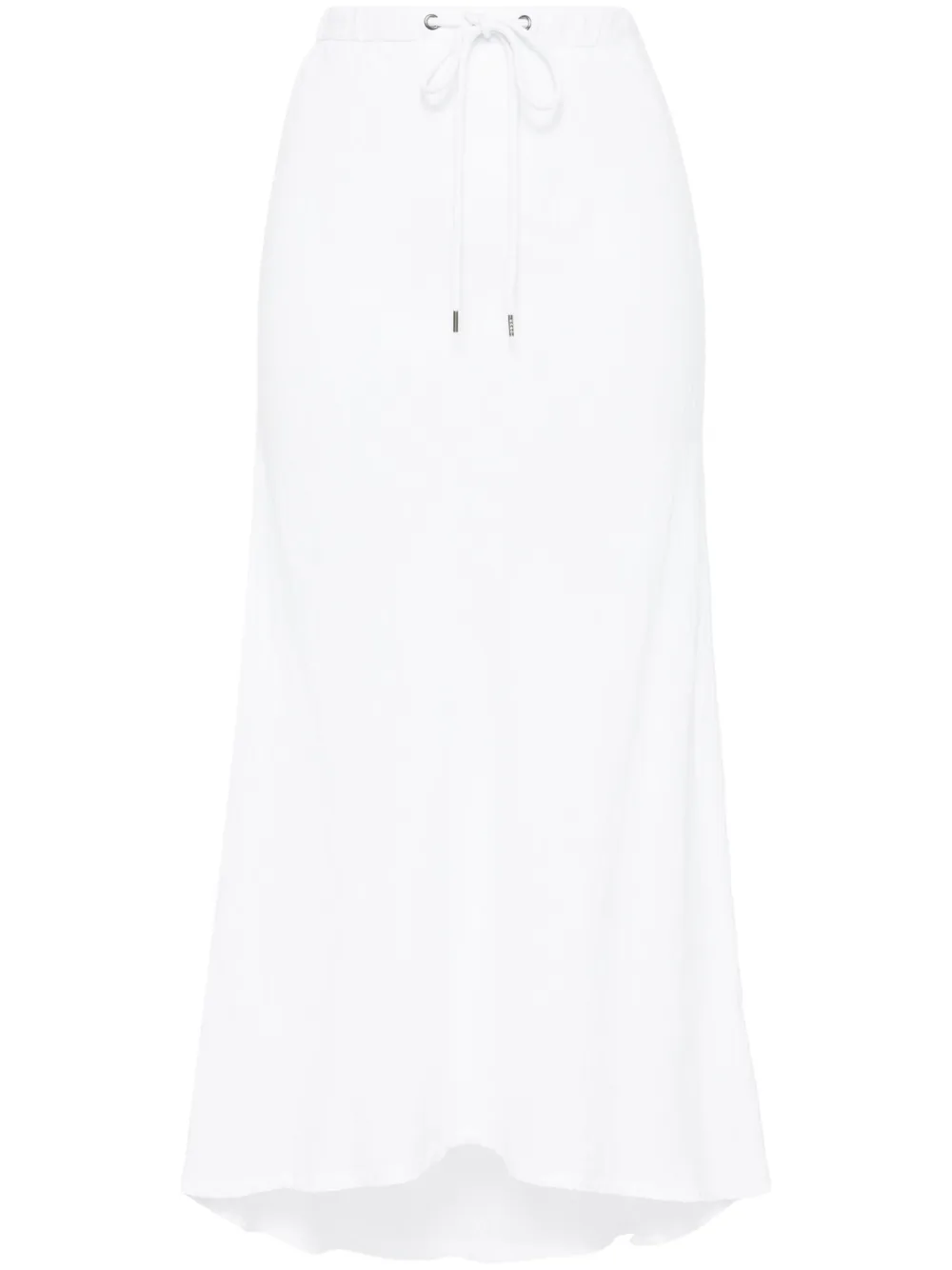 James Perse Linnen midi-rok Wit