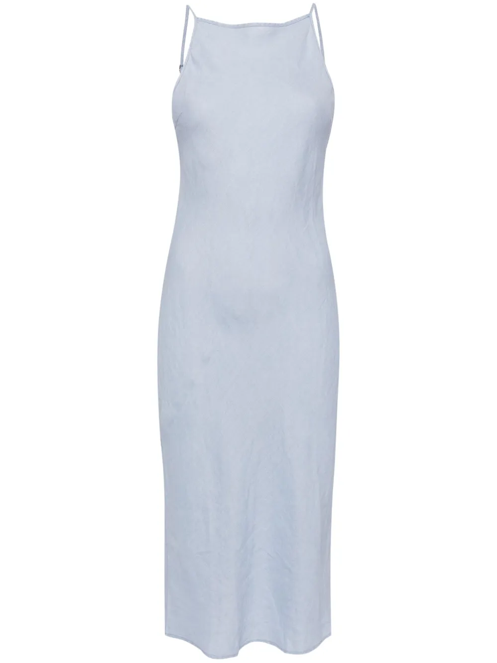 Shop James Perse Linen Cami Dress In Blue
