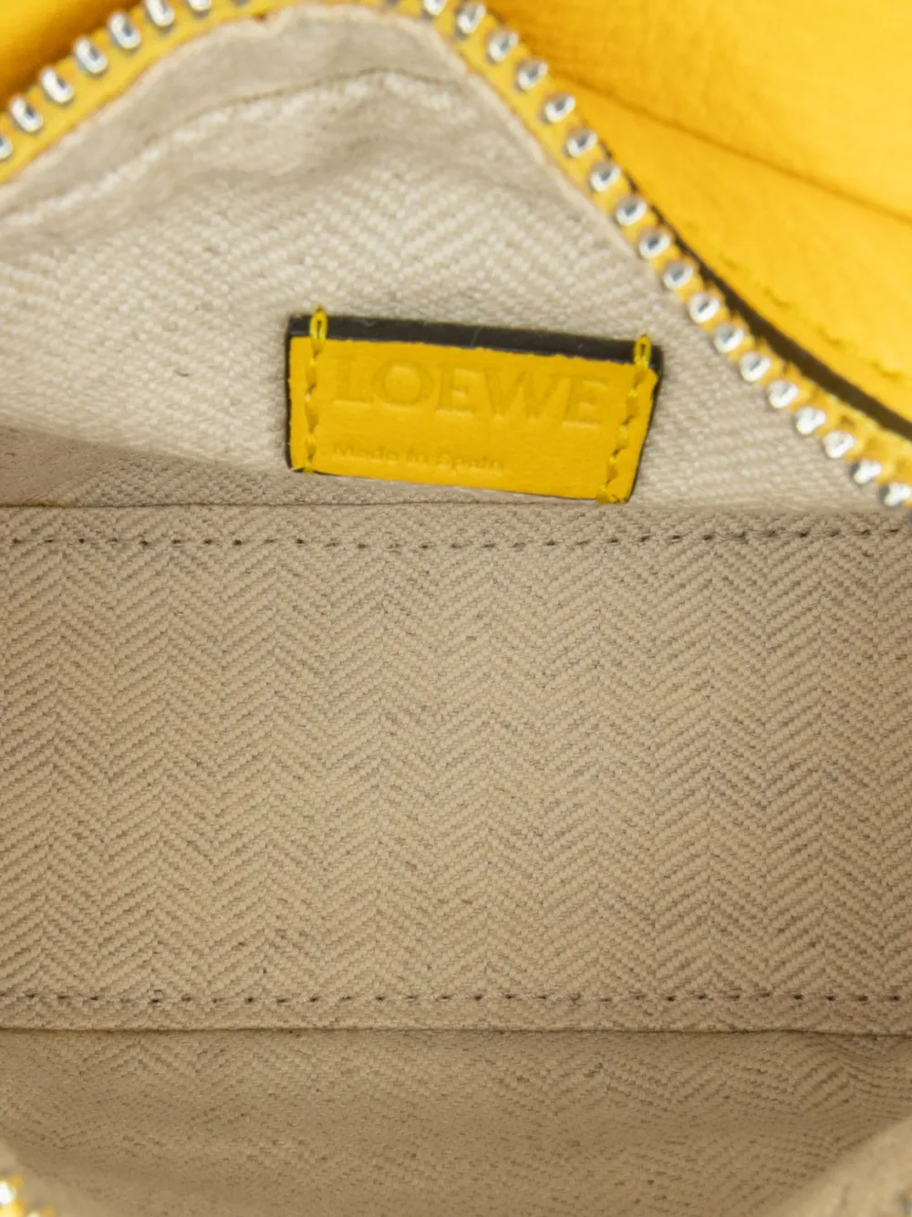 Pre-owned Loewe 2021-2024 Nano Puzzle Satchel In Yellow