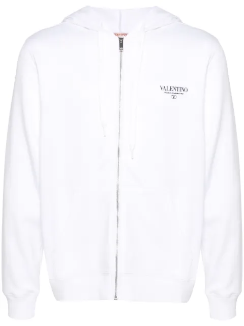 Valentino Garavani logo-print zip-up hoodie