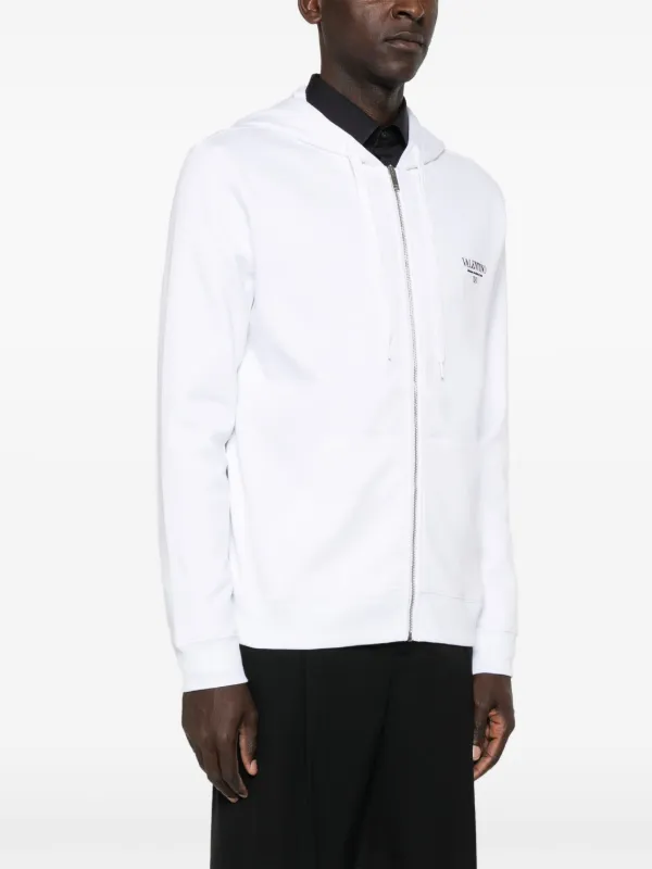 Valentino Garavani ジップアップ パーカー | ホワイト | FARFETCH JP