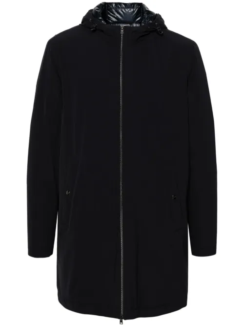 Imperméable à capuche et patch logo - Herno - Modalova