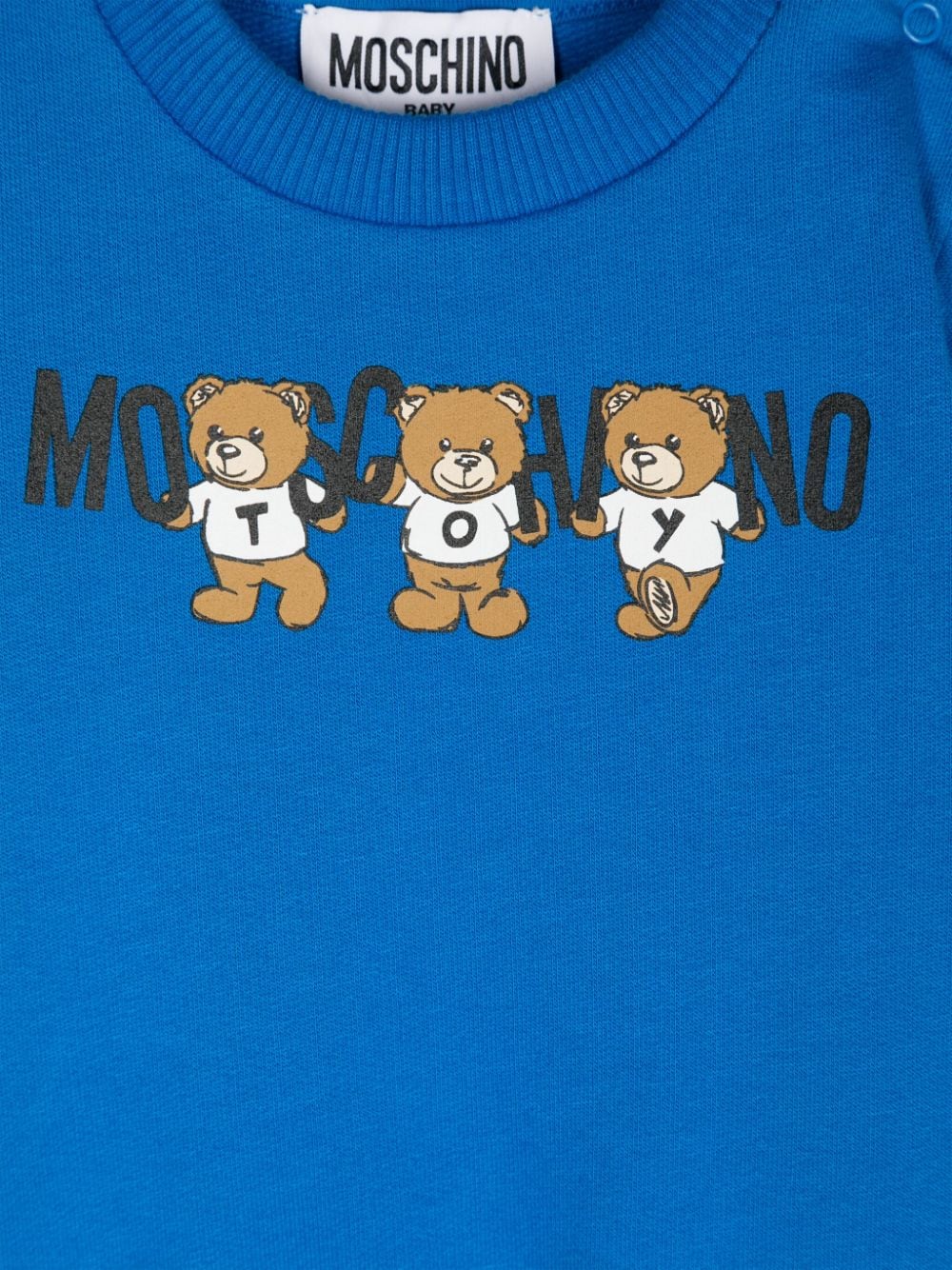 Shop Moschino Teddy Bear-print Sweatshirt In Blau