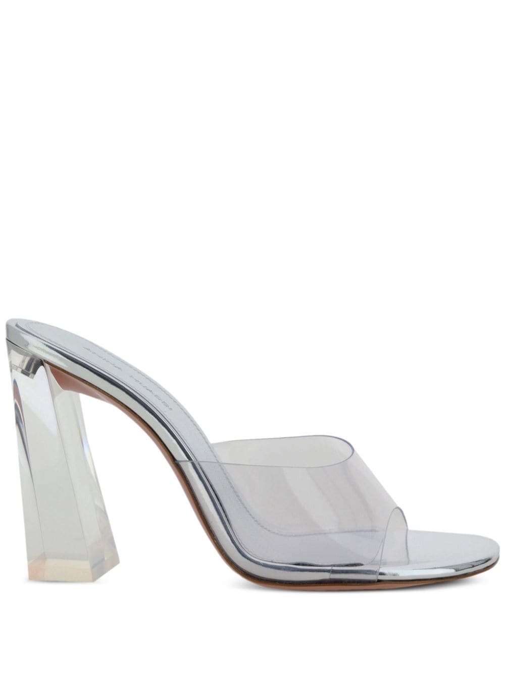 Amina Muaddi 100mm Brigitte mules - Bianco