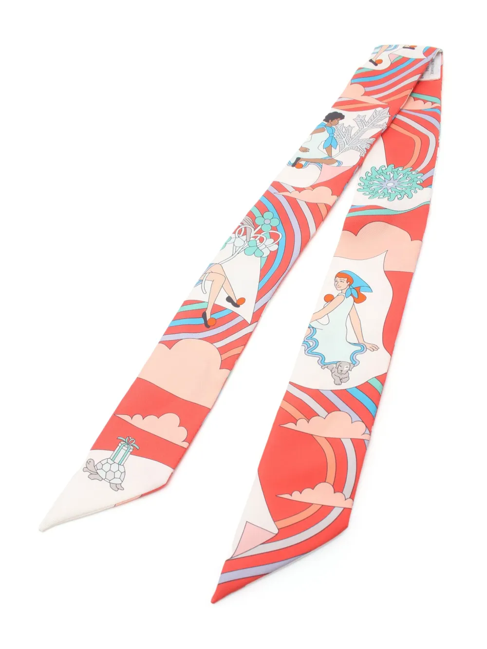 Hermès Pre-Owned 2010s Twilly Carres Volants silk scarf - Rood