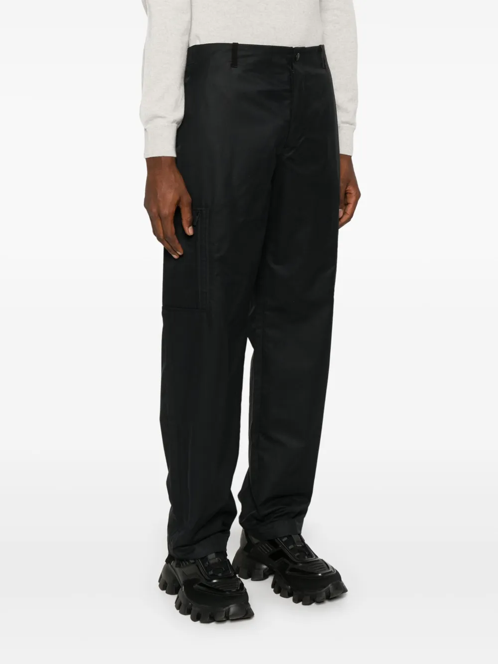 Moncler Cargo broek met logopatch Zwart