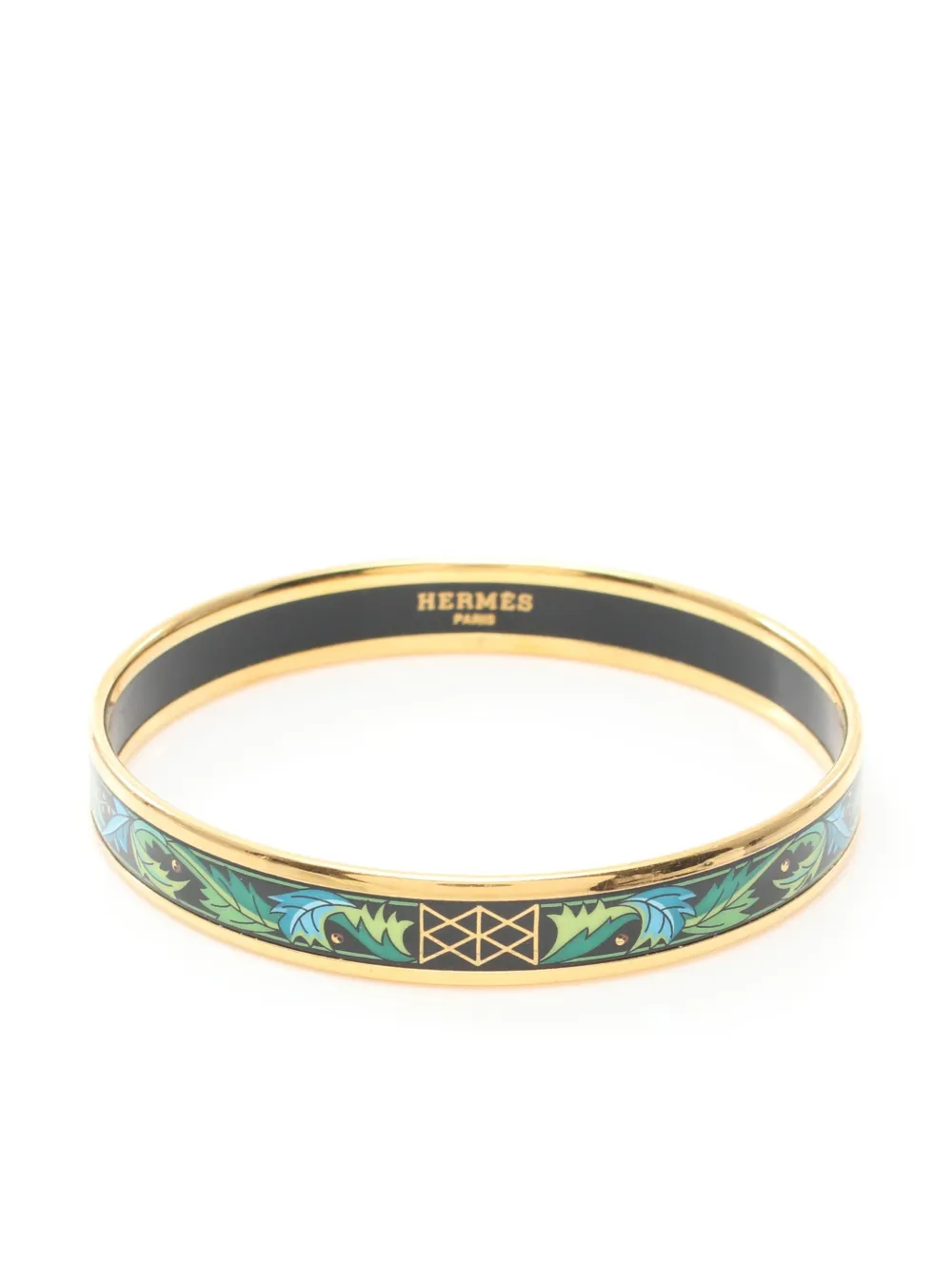 Hermès Pre-Owned 2000s Cloisonné enamel bangle – Black