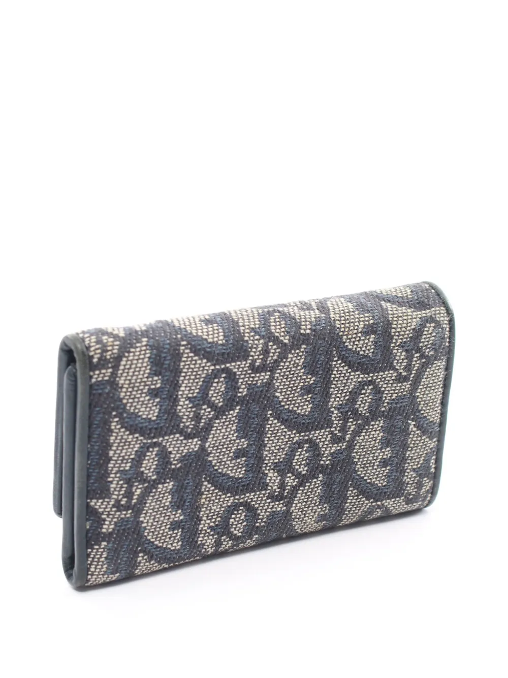 Christian Dior Pre-Owned 2000s Trotter foldover key case - Blauw