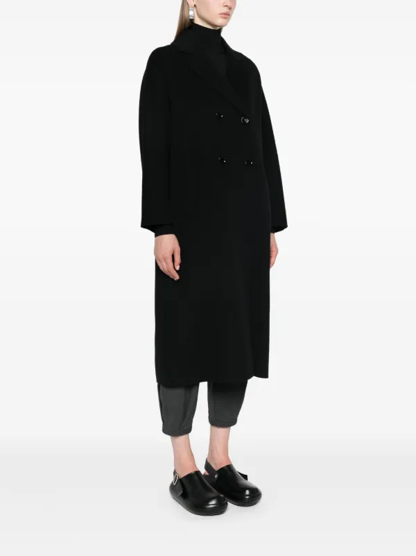 Black double breasted maxi coat shop
