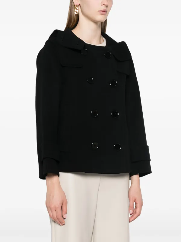S Max Mara Time Wool double-breasted Jacket | Black | FARFETCH