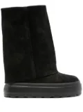 Casadei layered platform boots - Black