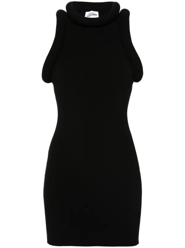 Jean Paul Gaultier Jersey Mini Dress Black FARFETCH IN