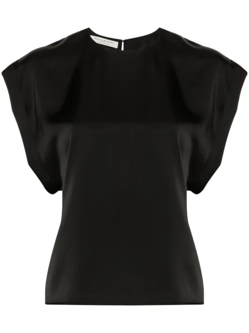 Blouse satiné à encolure ronde - Philosophy Di Lorenzo Serafini - Modalova