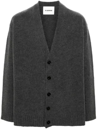 Jil Sander Vネック カーディガン | グレー | FARFETCH JP
