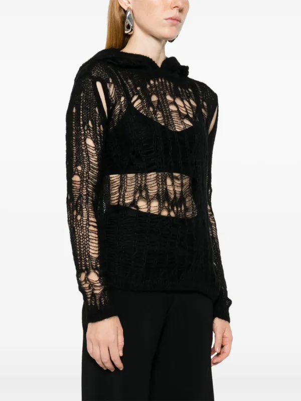 【正規店出品】RICK OWENS RO01B4698 SPIDER PONCHO BLACK Rick Owens Spider Hoodie | Black | FARFETCH