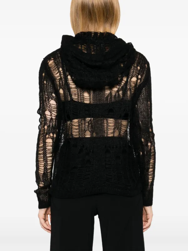 【正規店出品】RICK OWENS RO01B4698 SPIDER PONCHO BLACK Rick Owens Spider Hoodie | Black | FARFETCH