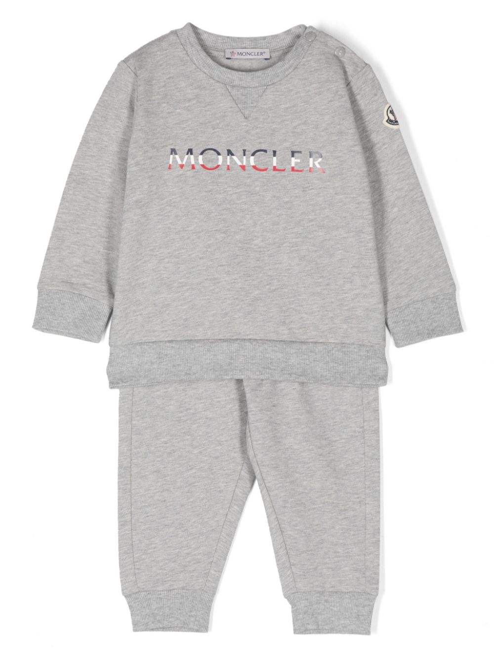 Moncler Enfant Trainingspak met logoprint Grijs